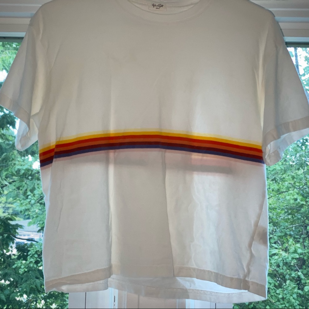 John Galt Brandy Melville Rainbow Short SleeveXS-M